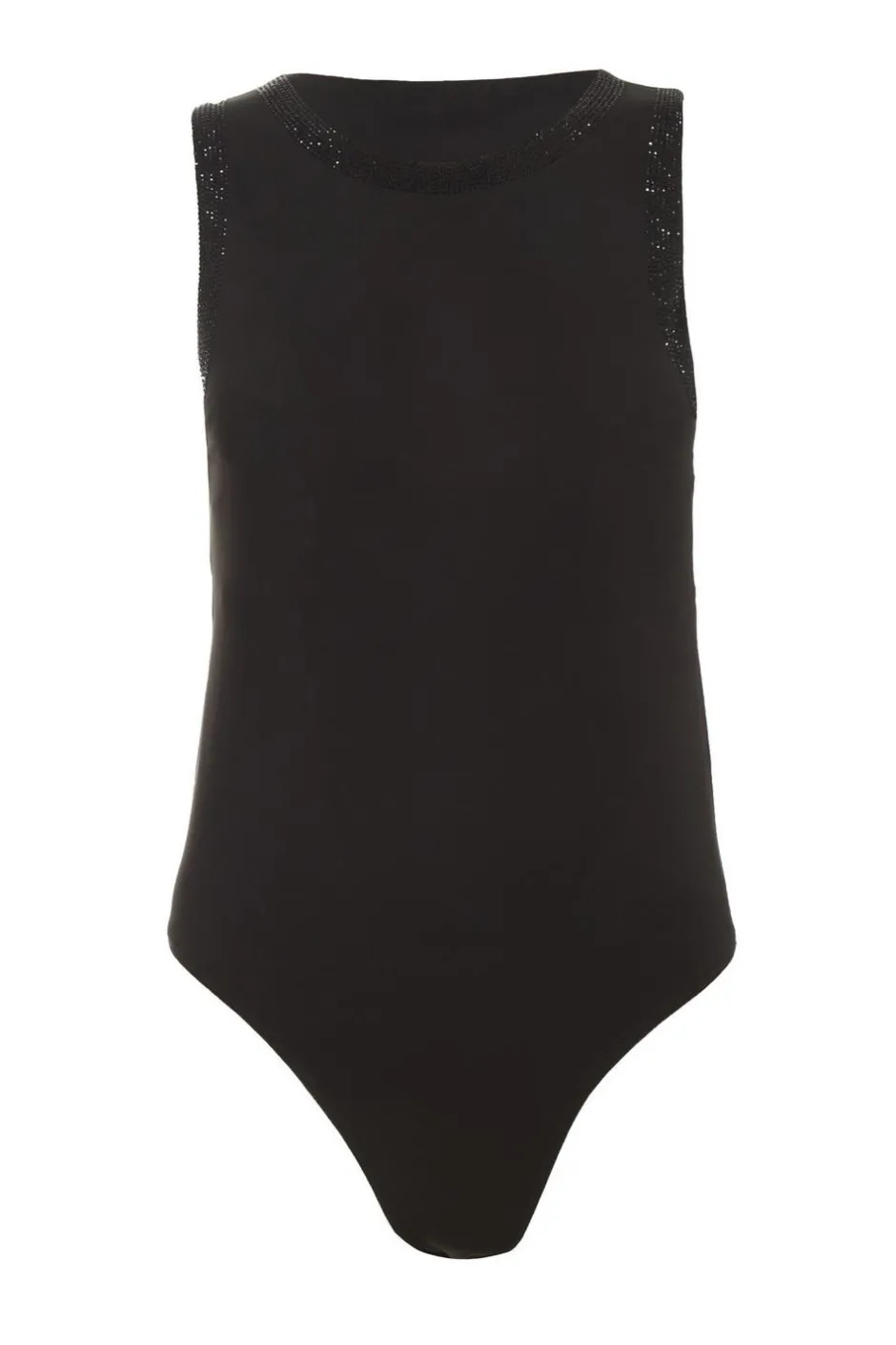 Quiz Diamante Trim Bodysuit Black