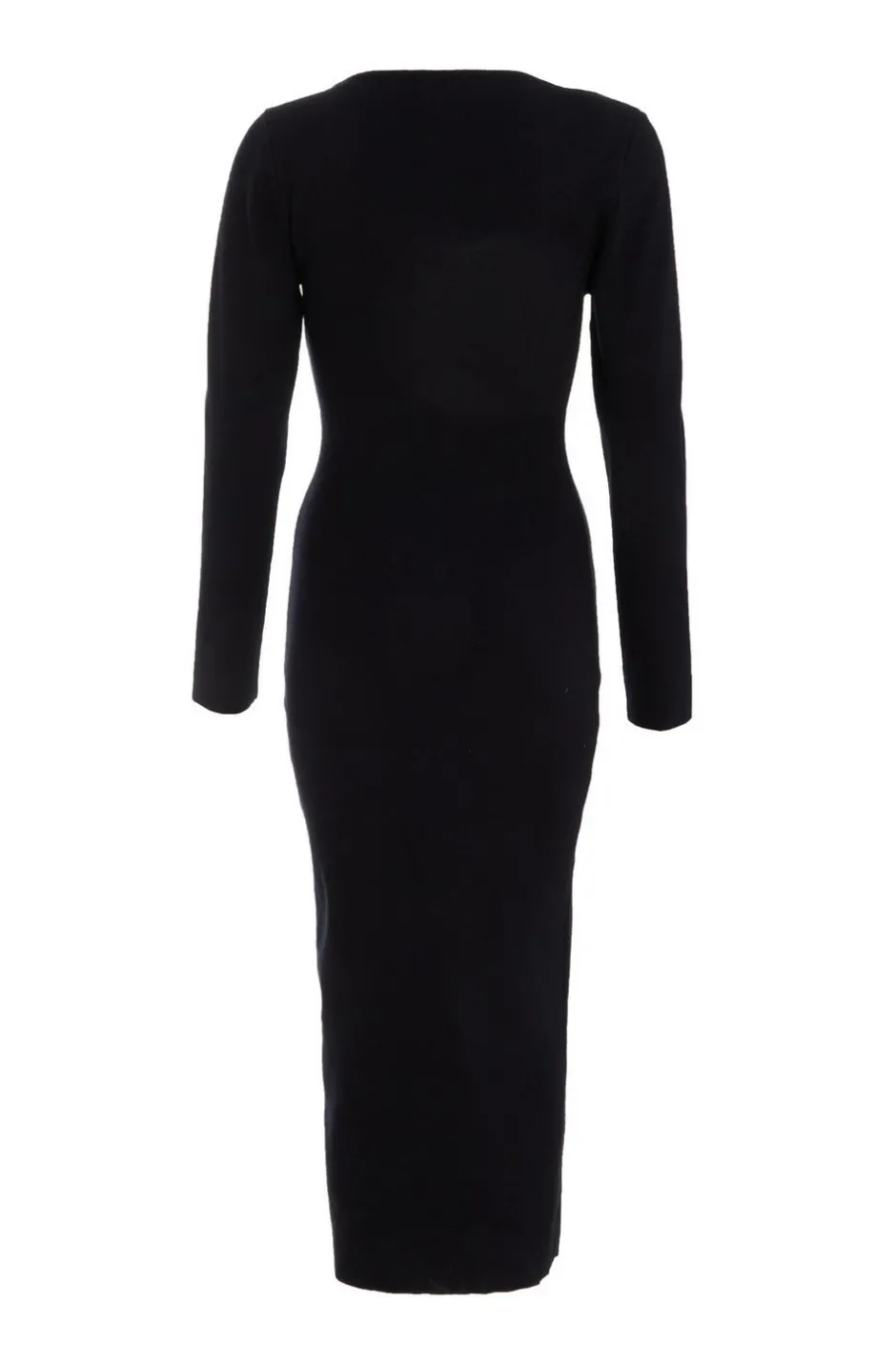 Quiz Black Diamante Trim Jumper Dress