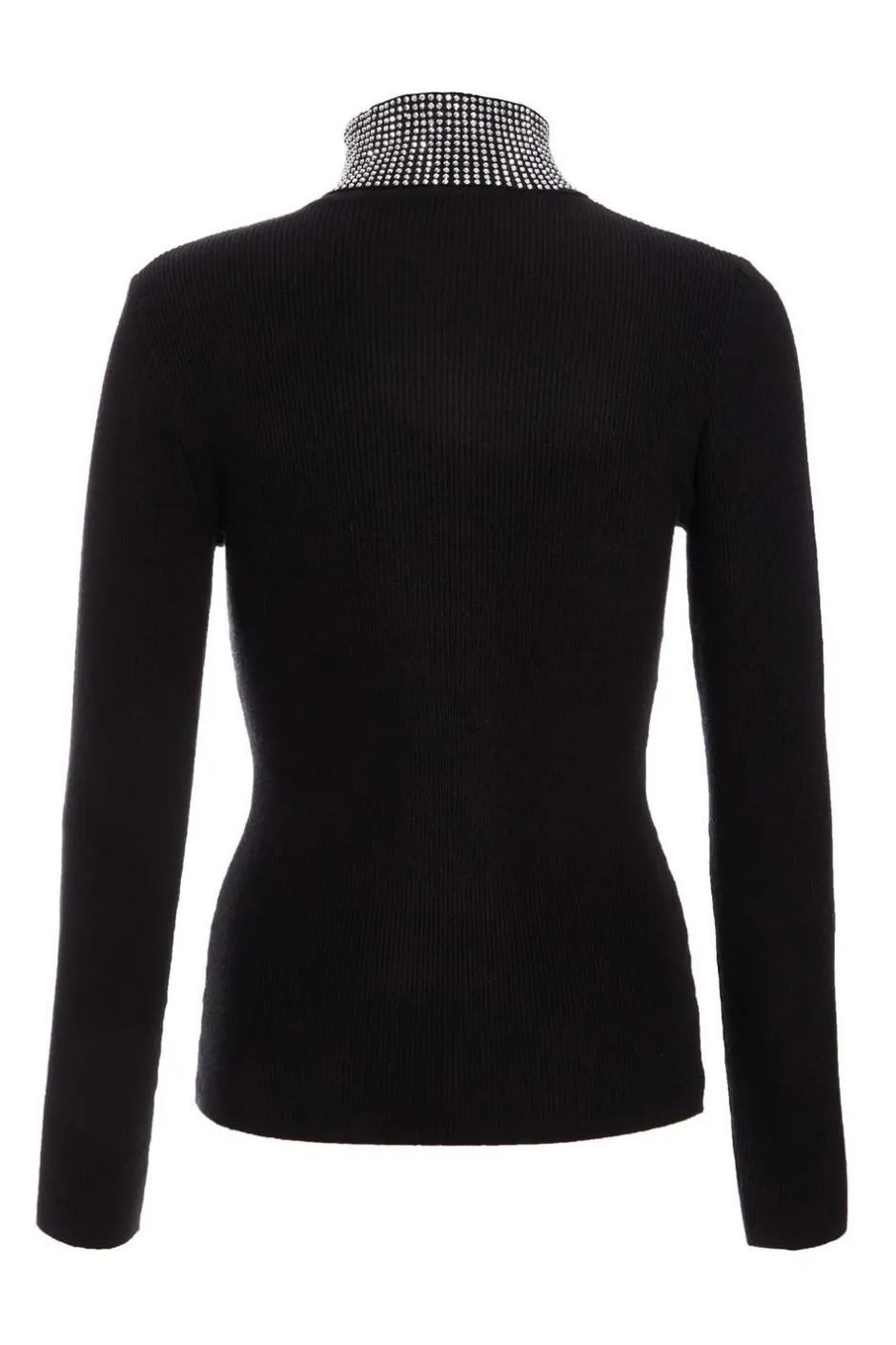 Quiz Diamante Turtle Neck Jumper Black Hot