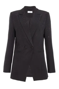 Quiz Black Embellished Blazer Sale