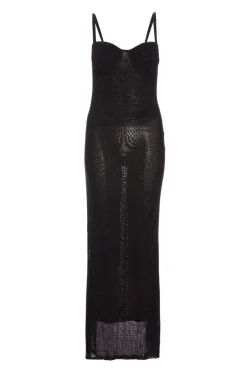 Quiz Embellished Maxi Dress Black Discount