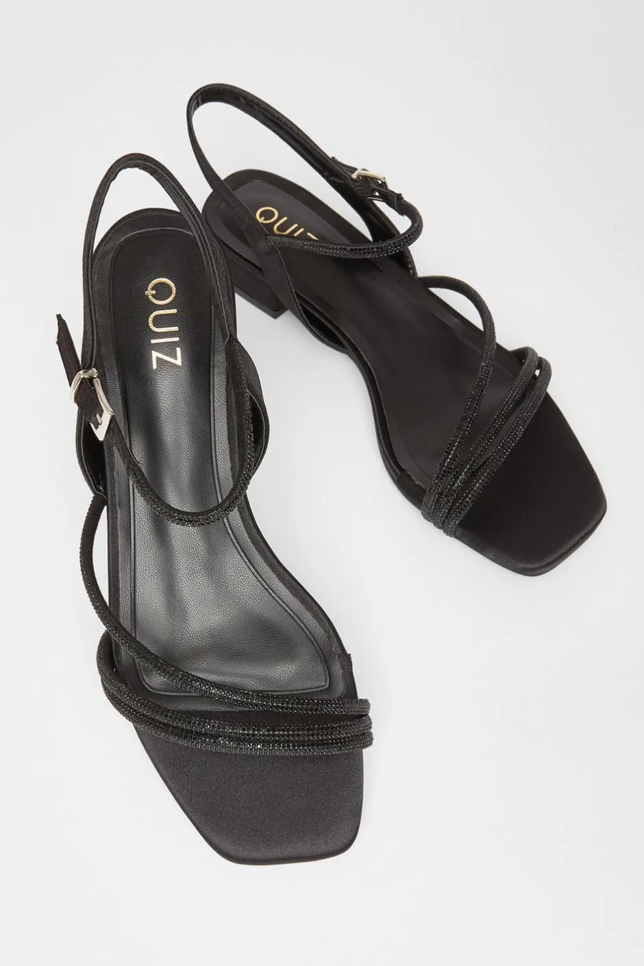 Quiz Embellished Strappy Sandals Black Best