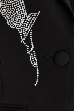 Quiz Black Embellished Tailored Blazer Clearance