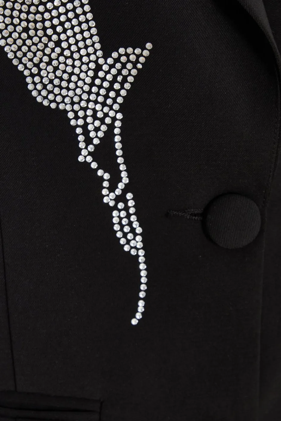 Quiz Black Embellished Tailored Blazer Clearance