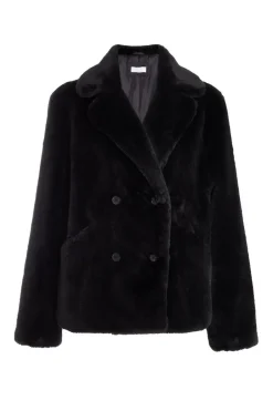 Quiz Black Faux Fur Jacket New