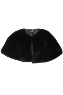 Quiz Faux Fur Wrap Black Outlet