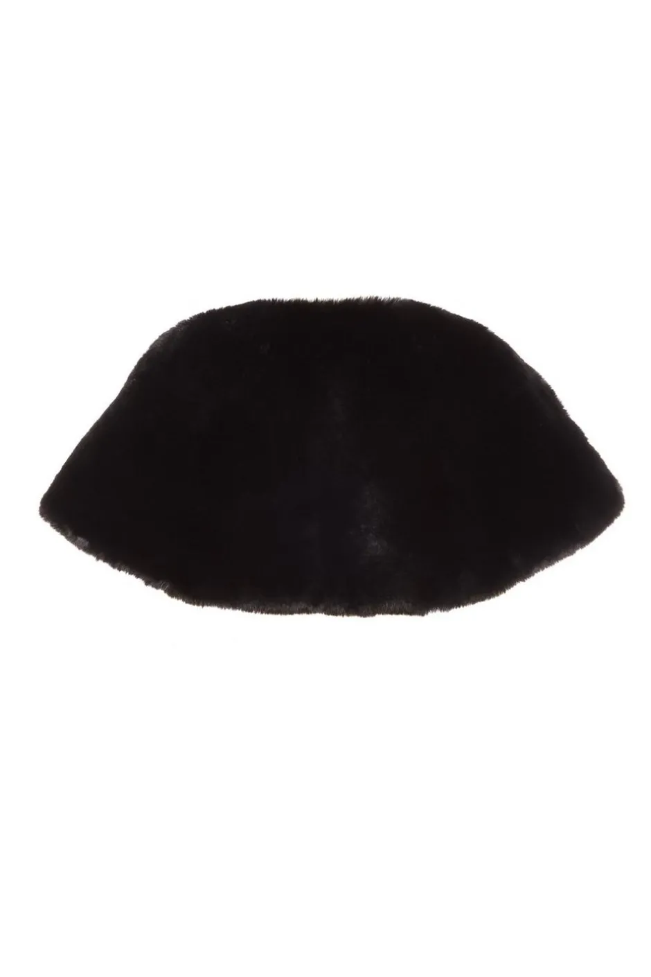 Quiz Faux Fur Wrap Black Outlet