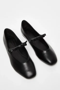 Quiz Black Faux Leather Bow Pumps Hot