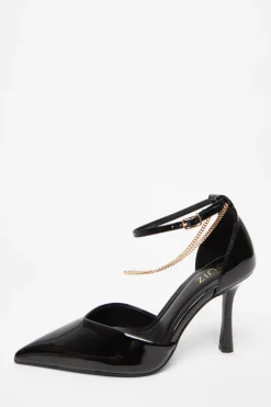 Quiz Black Faux Leather Court Heels Best