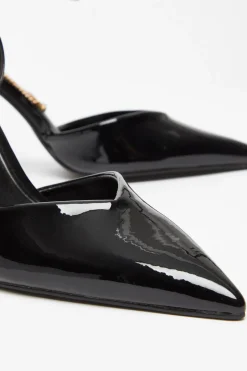 Quiz Black Faux Leather Court Heels Best