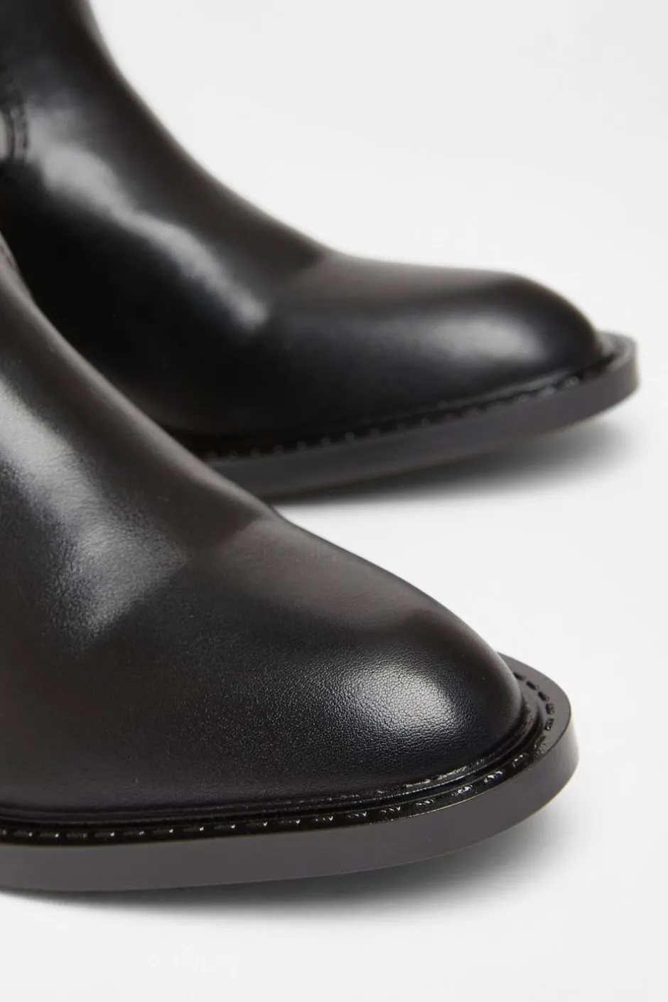 Quiz Black Faux Leather Riding Boots