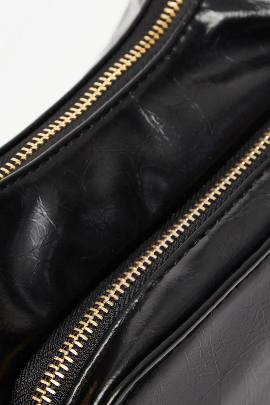 Quiz Faux Leather Shoulder Bag Black Best