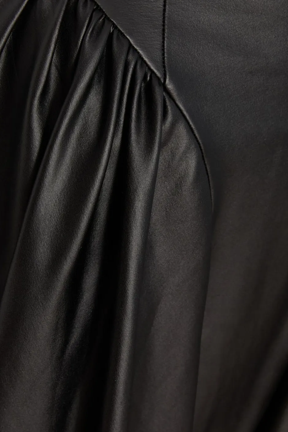 Quiz Black Faux Leather Skater Dress Online