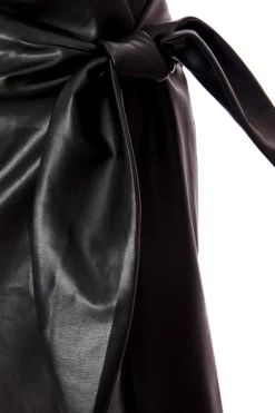 Quiz Black Faux Leather Skirt Discount