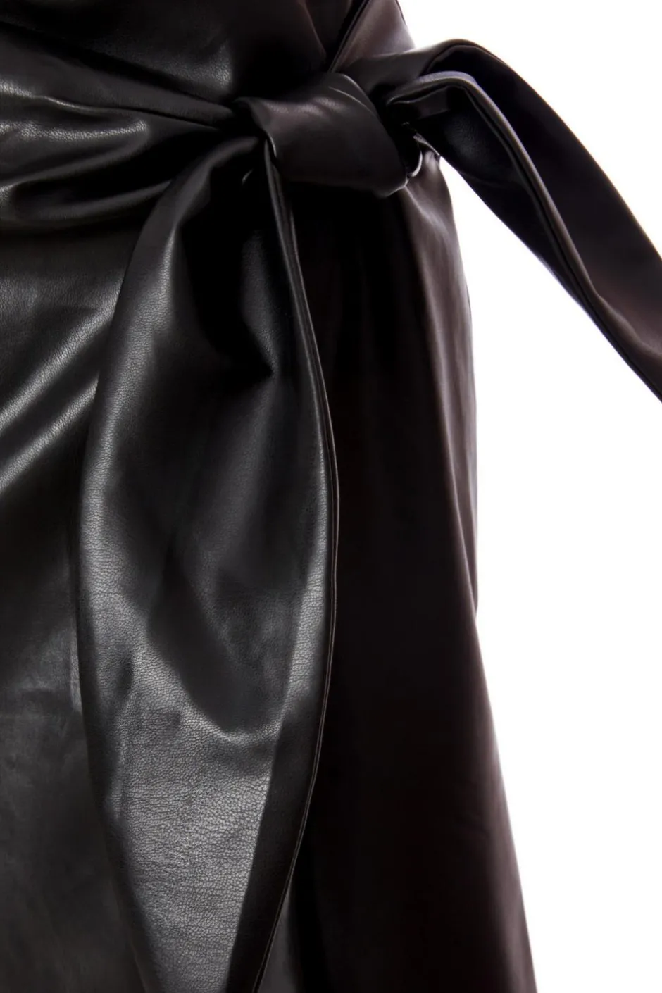 Quiz Black Faux Leather Skirt Discount