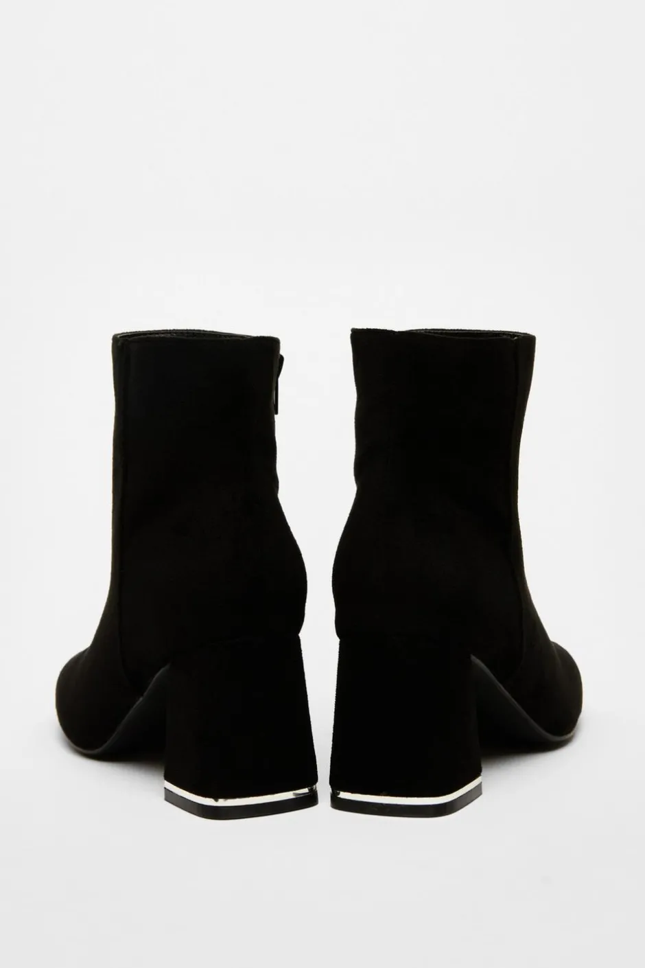 Quiz Black Faux Suede Ankle Boot Hot