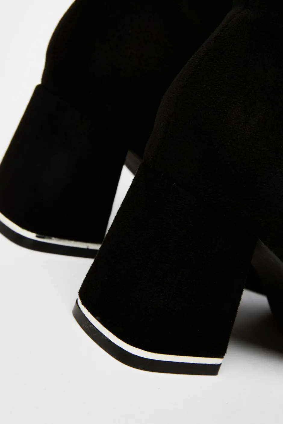 Quiz Black Faux Suede Ankle Boot Hot