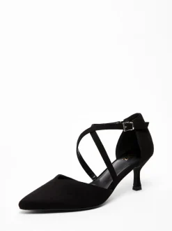 Quiz Black Faux Suede Court Heel Best
