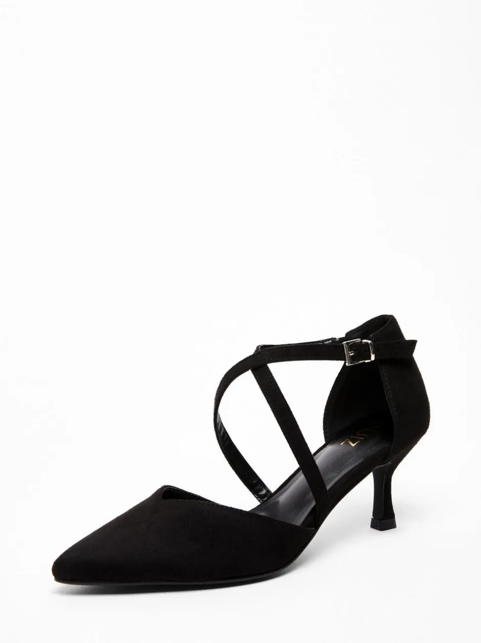 Quiz Black Faux Suede Court Heel Best