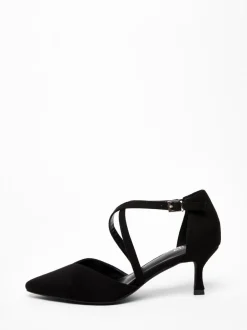 Quiz Black Faux Suede Court Heel Best