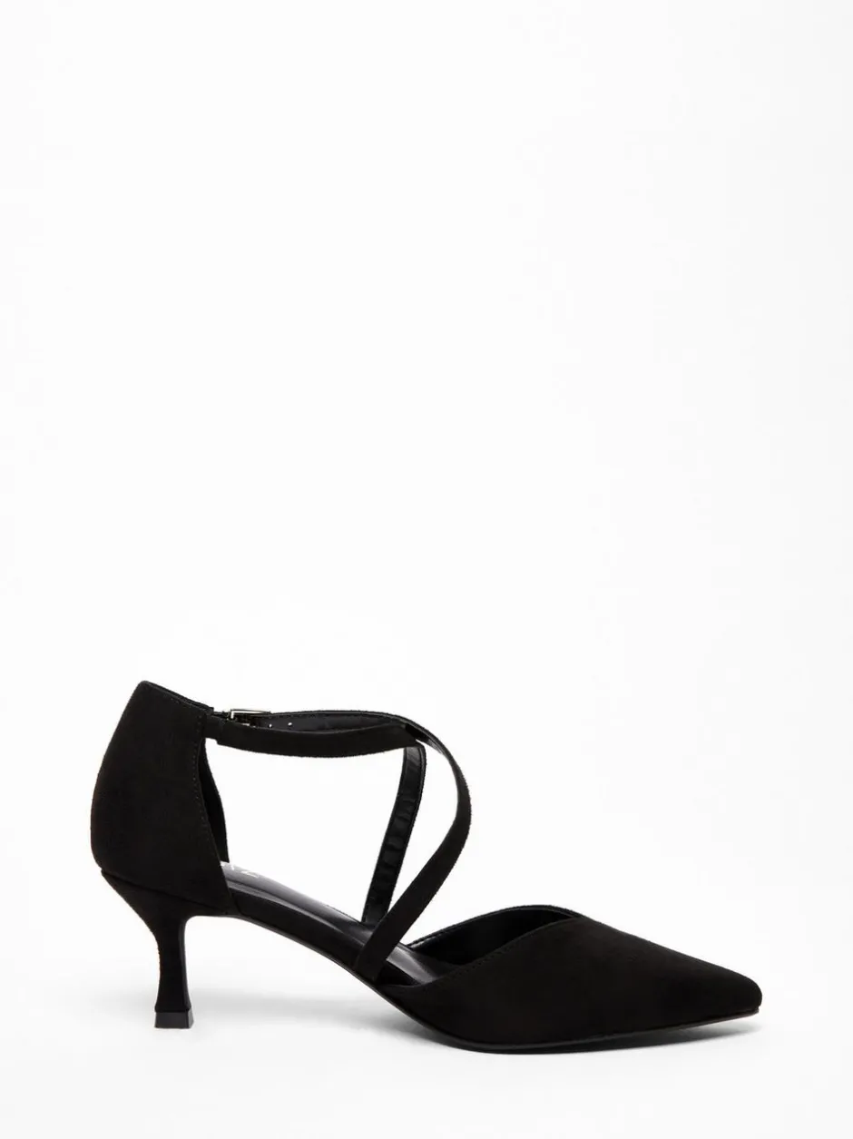 Quiz Black Faux Suede Court Heel Best