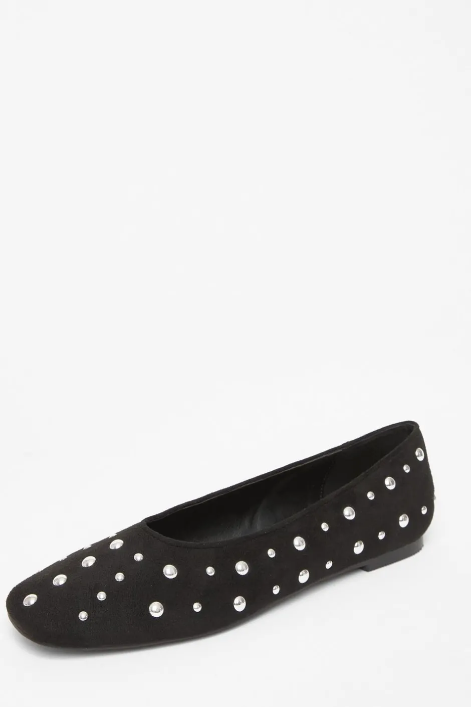 Quiz Faux Suede Diamante Pumps Black Clearance