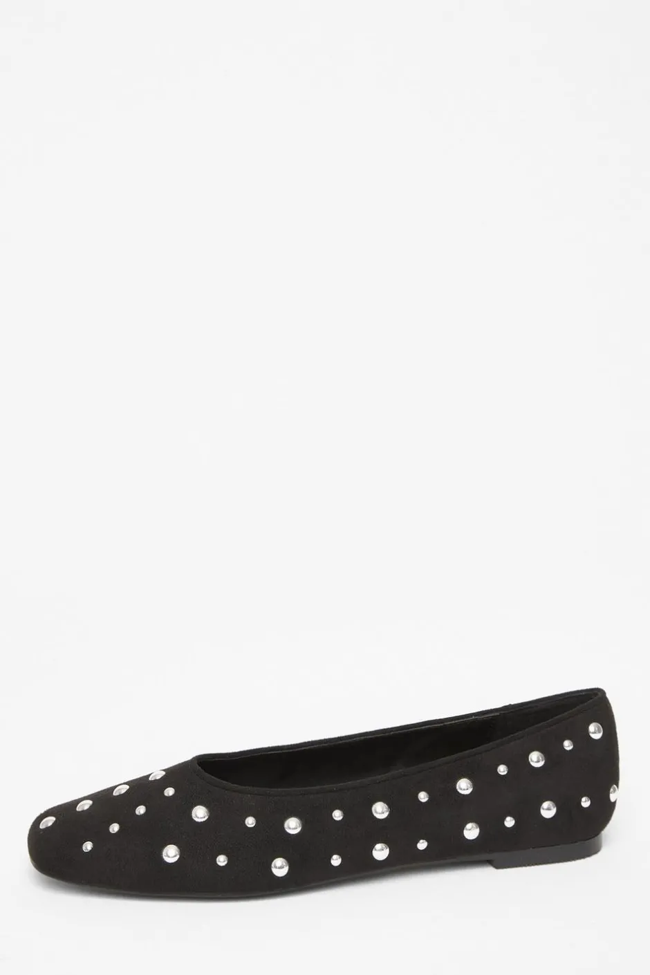 Quiz Faux Suede Diamante Pumps Black Clearance