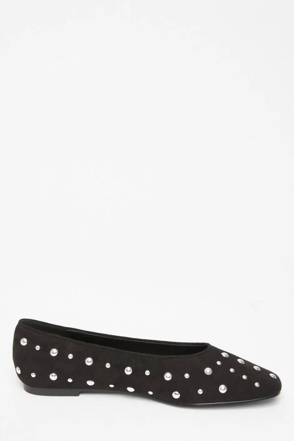Quiz Faux Suede Diamante Pumps Black Clearance