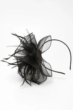 Quiz Black Feather Headband Fascinator Clearance