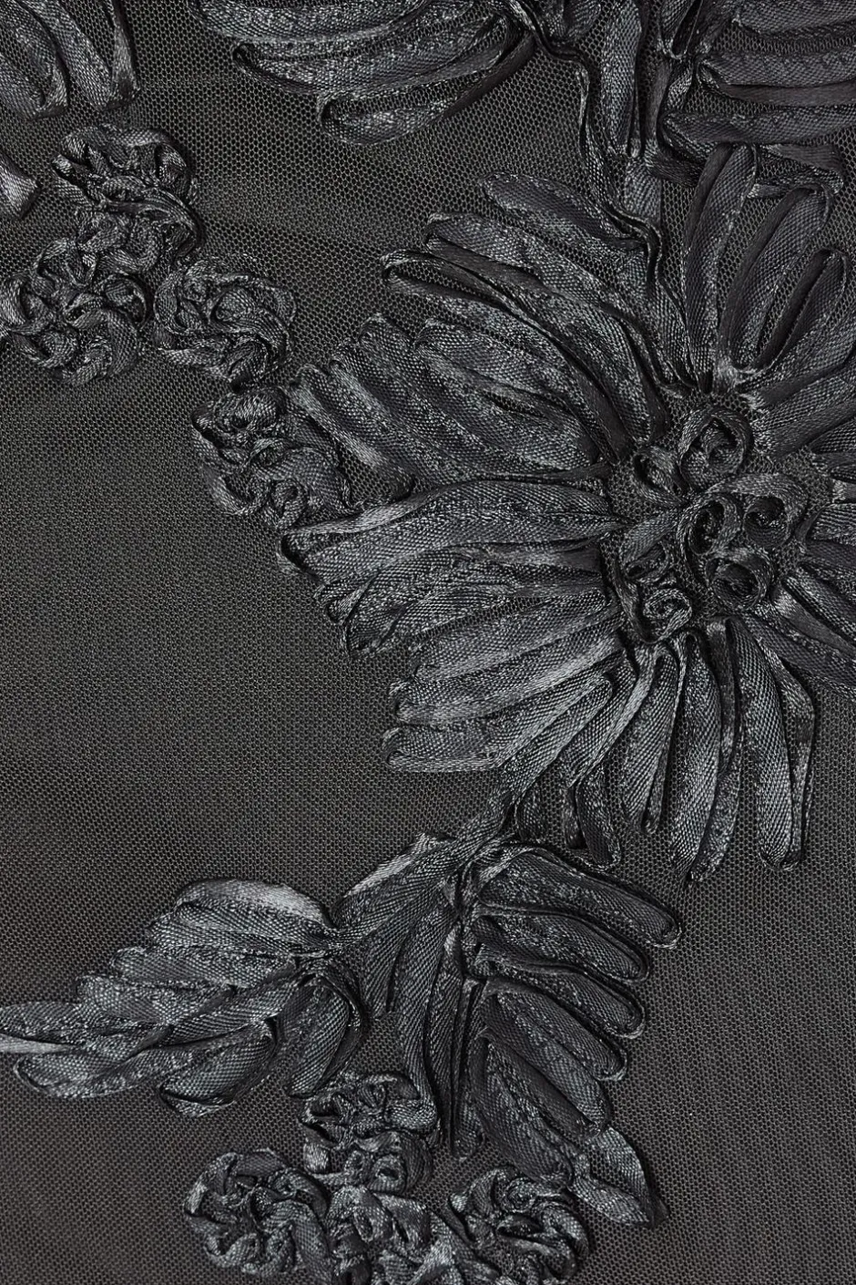 Quiz Floral Applique Midaxi Dress Black Hot