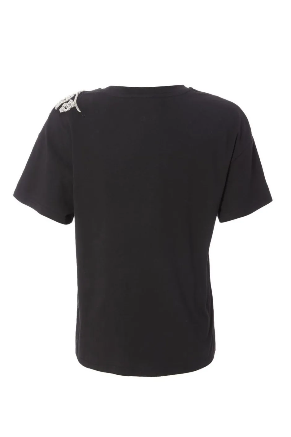 Quiz Black Floral Applique T-Shirt Sale