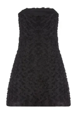Quiz Floral Bandeau Mini Dress Black