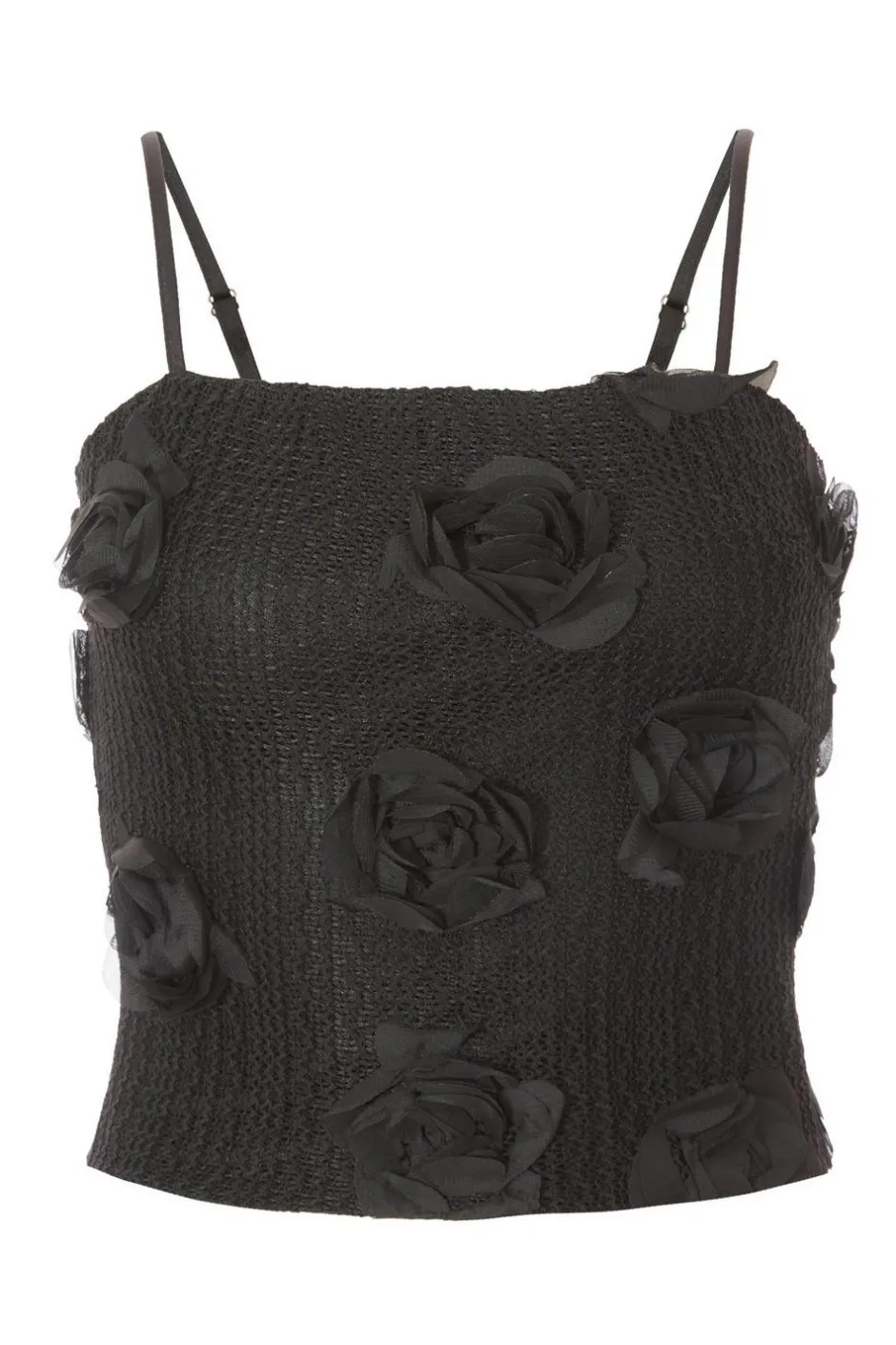 Quiz Black Floral Crop Top Sale