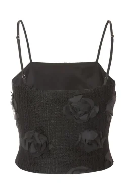 Quiz Black Floral Crop Top Sale