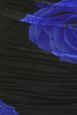 Quiz Black Floral Mesh Bandeau Midi Dress Outlet