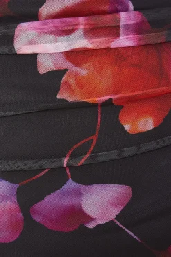 Quiz Black Floral Mesh Maxi Skirt Best