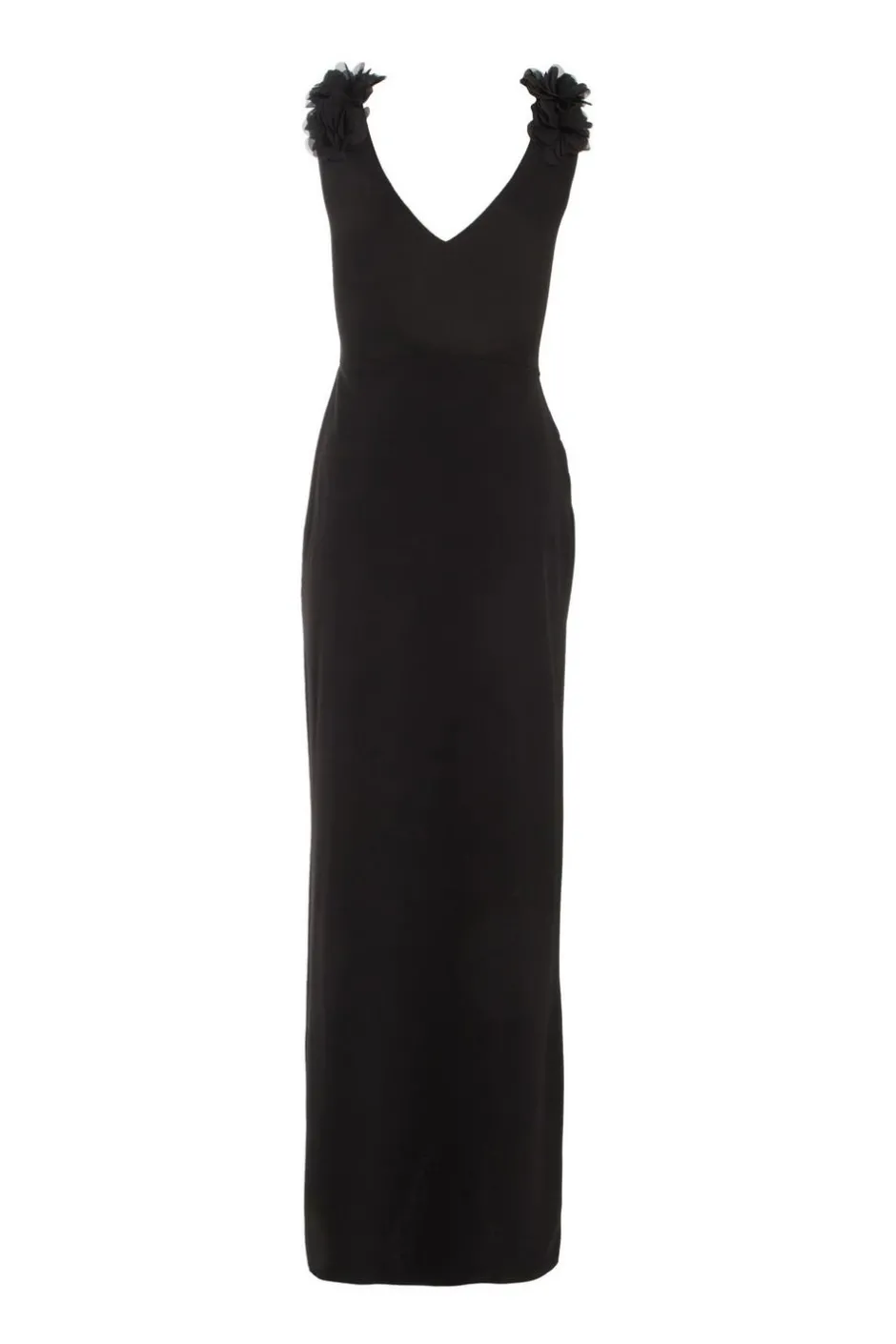 Quiz Black Floral Strap Maxi Wrap Dress Outlet