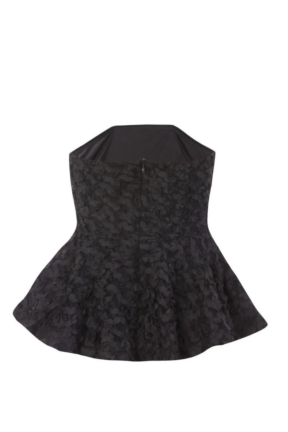 Quiz Black Floral Textured Peplum Top Online