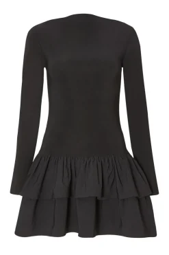Quiz Black Frill Mini Dress Hot