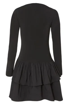 Quiz Black Frill Mini Dress Hot