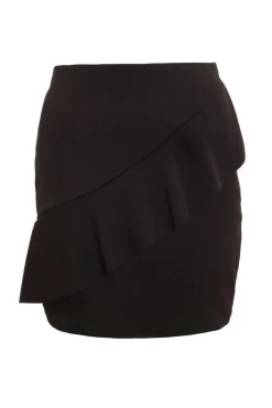 Quiz Black Frill Mini Skirt Hot