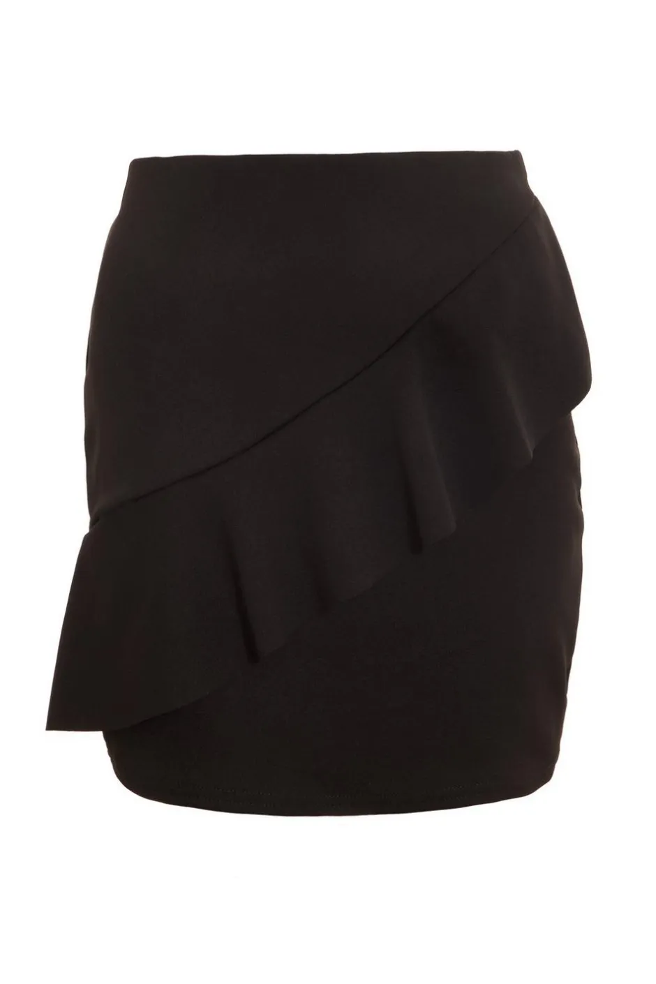 Quiz Black Frill Mini Skirt Hot