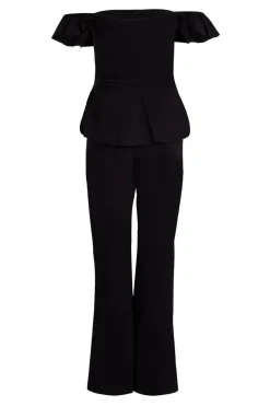 Quiz Frill Sleeve Jumpsuit Black Sale
