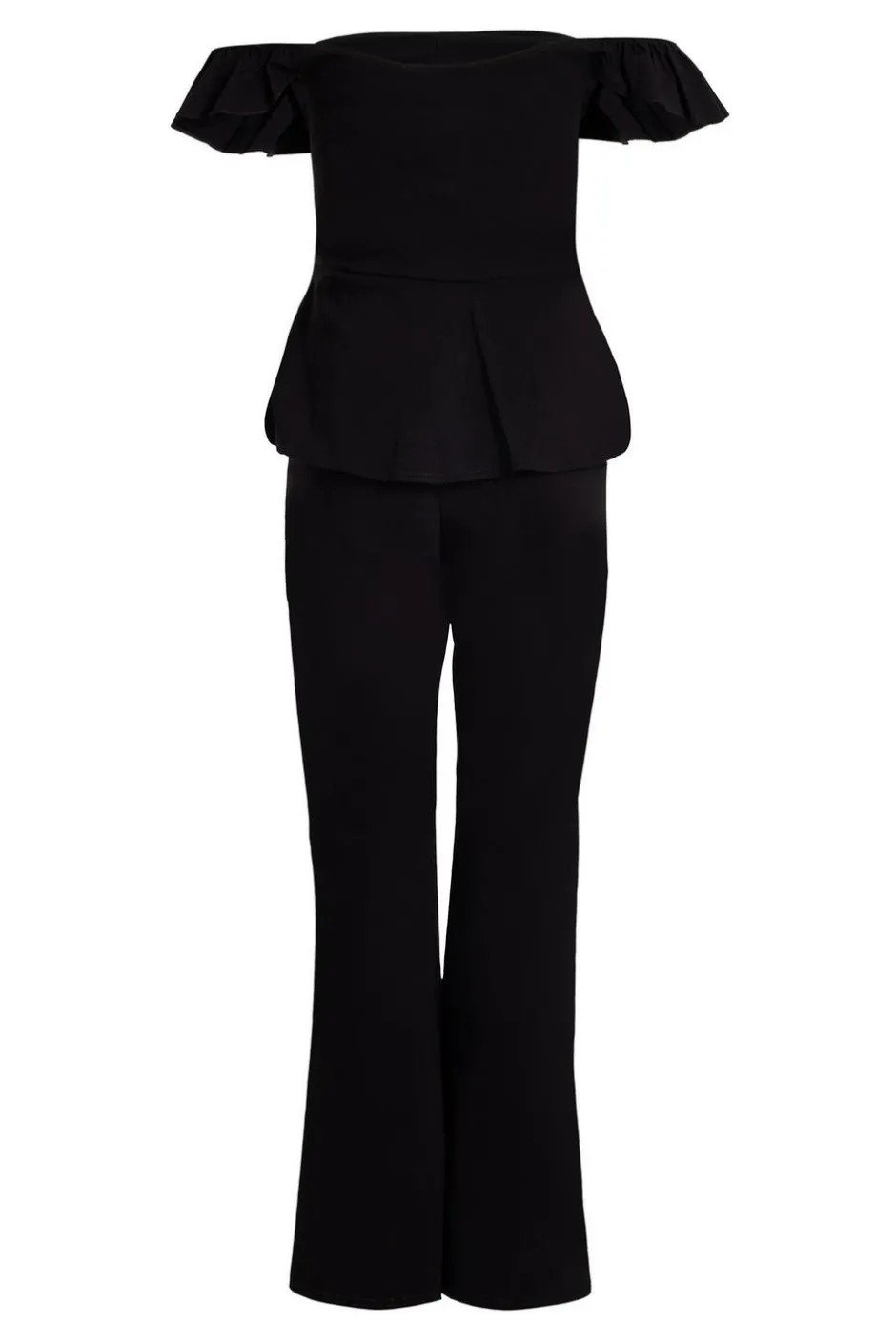 Quiz Frill Sleeve Jumpsuit Black Sale
