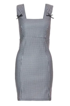 Quiz Black Gingham Mini Dress Sale