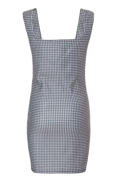 Quiz Black Gingham Mini Dress Sale