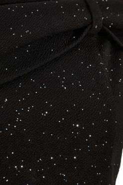 Quiz Black Glitter Bardot Midi Dress Sale