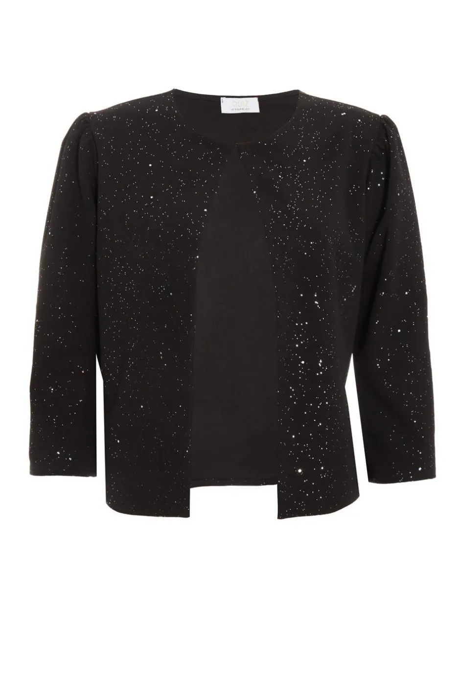 Quiz Black Glitter Cropped Jacket Outlet