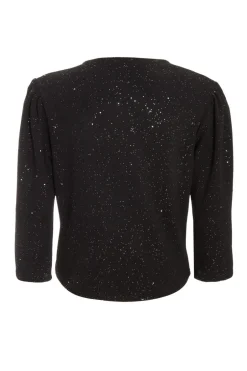 Quiz Black Glitter Cropped Jacket Outlet
