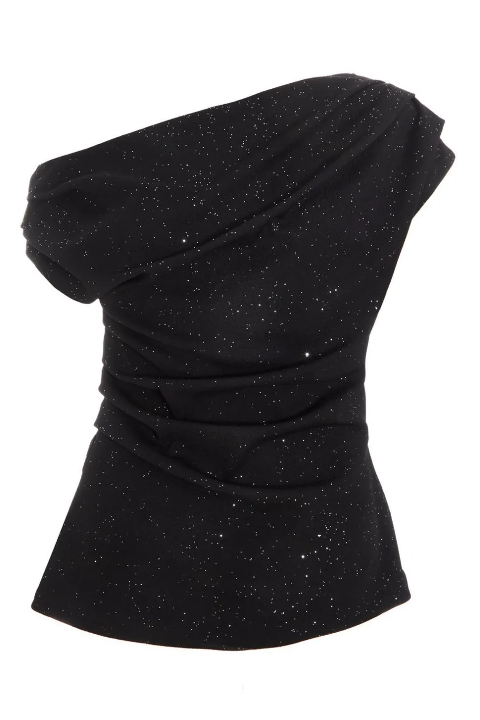 Quiz Black Glitter Drape Neck Top Online